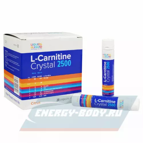 L-Карнитин LIQUID & LIQUID L-Carnitine Crystal 2500 Цитрус, 20x25 мл