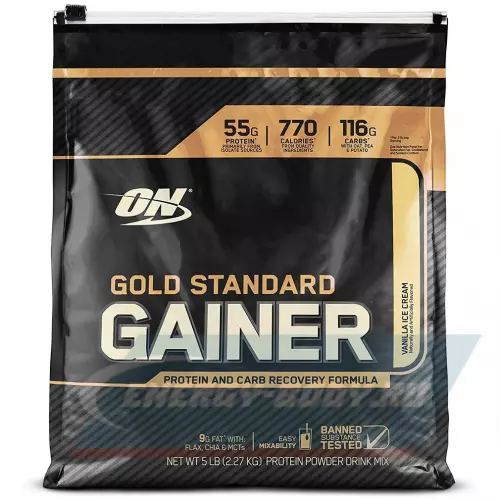 Гейнер OPTIMUM NUTRITION Gold Standard Gainer Ванильное мороженное, 2270 г
