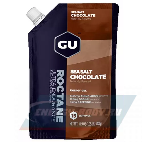 Энергетический гель GU ENERGY 1x15 GU ROCTANE ENERGY GEL 35mg caffeine Шоколад-Морская соль, 480 г (15 порций)