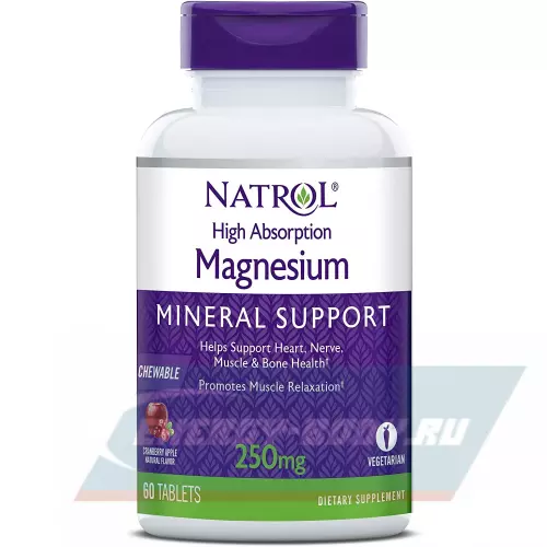 Минералы Natrol High Absorption Magnesium Нейтральный, 60 таблеток