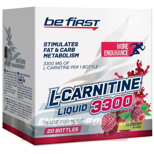 L-Карнитин Be First L-Carnitine Liquid 3300 mg Малина, 20 х 25 мл