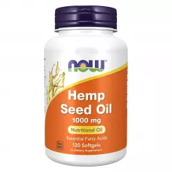 NOW FOODS Hemp Seed Oil 1000 mg Omega 3, Жирные кислоты