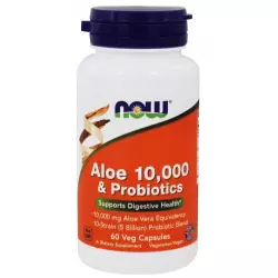 NOW FOODS Aloe Vera 10,000 & Probiotics Антиоксиданты, Q10