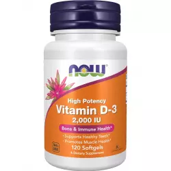 NOW FOODS Vitamin D-3 2,000 IU, High Potency Витамин D