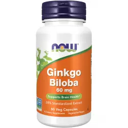 NOW FOODS Ginkgo Biloba 60 mg – Гинкго Билоба ЗАГРУЗКА