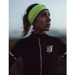 Compressport Повязка на голову On/Off Flash - Fluo Yellow/Black Повязки