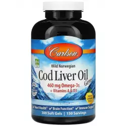 Carlson Labs Cod Liver Oil Omega 3, Жирные кислоты