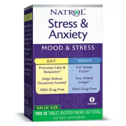 Natrol Stress & Anxiety Day & Nite Витаминный комплекс