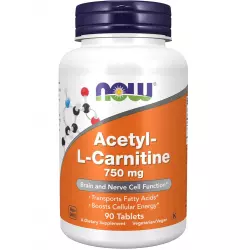 NOW FOODS Acetyl-L-Carnitine 750 mg L-Карнитин