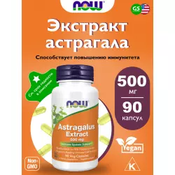 NOW FOODS Astragalus 70% Extract 500 mg Экстракты