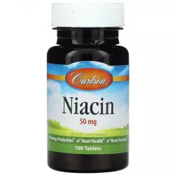 Carlson Labs Niacin 50 mg Витамины группы B