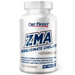 Be First ZMA Chelate + vitamin D3 (ЗМА бисглицинат хелат + Д3) ZMA