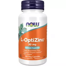 NOW FOODS L-OptiZinc 30 mg Цинк
