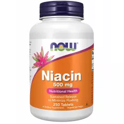 NOW FOODS Niacin 500 mg Витамин B3 Витамины группы B