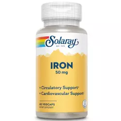 Solaray Iron 50 mg Минералы раздельные