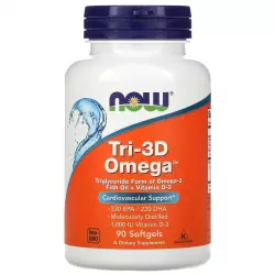 NOW FOODS Tri-3D Omega Omega 3, Жирные кислоты