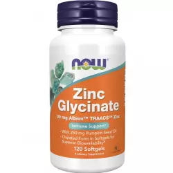NOW FOODS Zinc Glycinate 30 mg Цинк