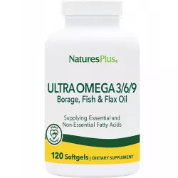 NaturesPlus Ultra Omega 3-6-9 1200 mg Omega 3, Жирные кислоты
