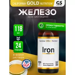 California Gold Nutrition Iron Минералы раздельные