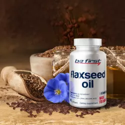 Be First Flaxseed Oil (льняное масло) Omega 3, Жирные кислоты