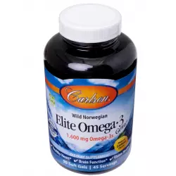 Carlson Labs Elite Omega 3 Wild Norwegian 1600 mg Omega 3, Жирные кислоты