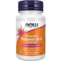 NOW FOODS Vitamin D-3 5000 IU Сhewable Витамин D