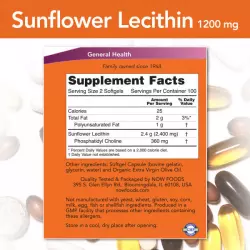 NOW FOODS Sunflower Lecithin Аминокислоты раздельные