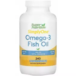 Super Nutrition Omega-3 Fish Oil 1000 mg Omega 3, Жирные кислоты