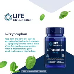 Life Extension L-Tryptophan 500 mg Аминокислоты раздельные