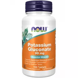 NOW FOODS Potassium Gluconate 99 mg Минералы раздельные