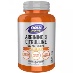 NOW FOODS Arginine & Citrulline Arginine / AAKG / Цитрулин