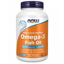 NOW FOODS Omega-3 Fish Oil 1000 mg Omega 3, Жирные кислоты