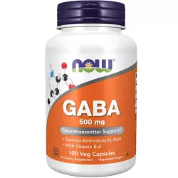 NOW FOODS GABA 500 mg with Vitamin B6 Адаптогены