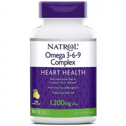 Natrol Omega 3-6-9 Complex Omega 3, Жирные кислоты