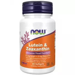 NOW FOODS Lutein & Zeaxanthin with 25 mg Lutein and 5 mg Zeaxanthin Аминокислоты раздельные