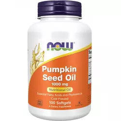 NOW FOODS Pumpkin Seed Oil 1000 mg Omega 3, Жирные кислоты