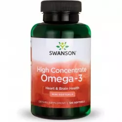 Swanson High Concentrate Omega 3 Omega 3, Жирные кислоты
