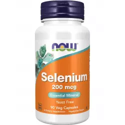 NOW FOODS Selenium 200 mcg Yeast Free - Селен Минералы раздельные