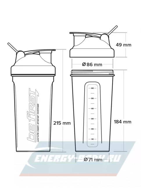  Be First TS1356 с шариком 600 мл, Красный
