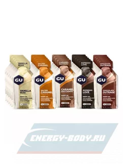 Энергетический гель GU ENERGY GU Original Energy Gel 20 x 32 г, Микс