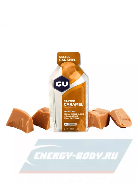 Энергетический гель GU ENERGY GU Original Energy Gel 20mg caffeine 32 г, Соленая карамель