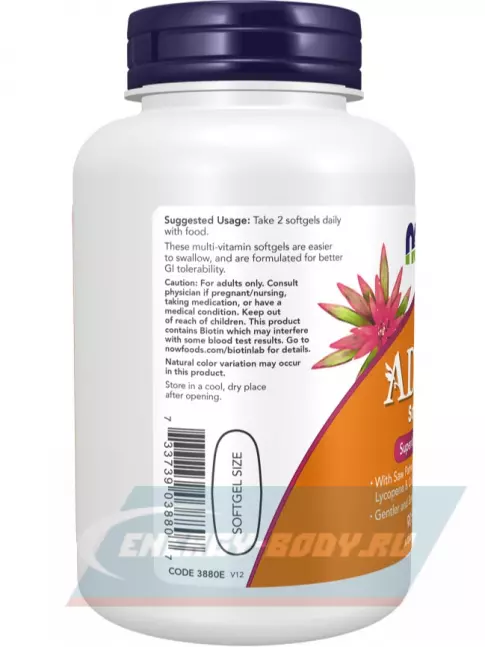 NOW FOODS Adam 180 гелевых капсул NOW FOODS Adam 180 гелевых капсул