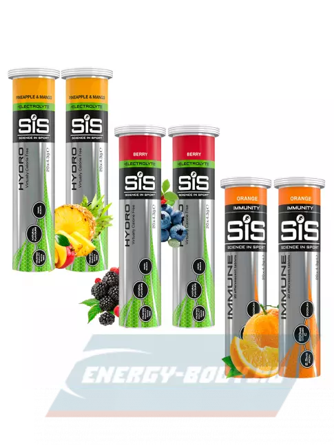 SCIENCE IN SPORT (SiS) GO Hydro Tablet 20s 6 x 20 таблеток, Лимон, Ягоды, Апельсин SCIENCE IN SPORT (SiS) GO Hydro Tablet 20s 6 x 20 таблеток, Лимон, Ягоды, Апельсин