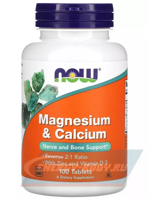NOW Foods Magnesium Calcium with Zinc and Vitamin D3 100 таблеток NOW Foods Magnesium Calcium with Zinc and Vitamin D3 100 таблеток