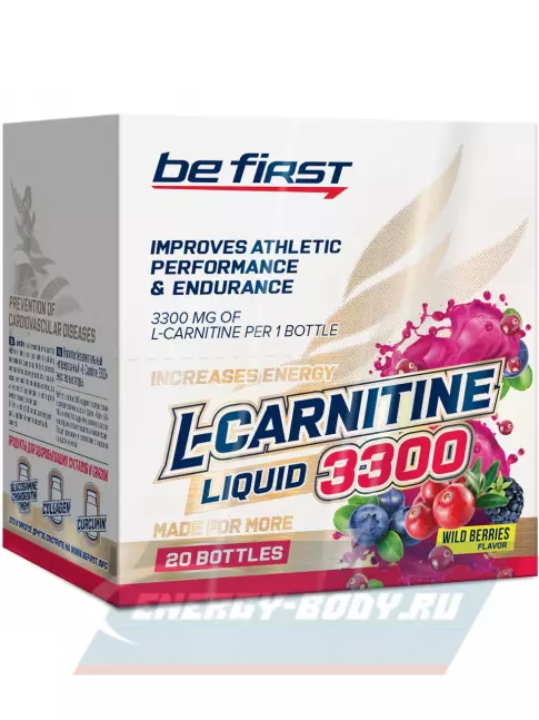 L-Карнитин Be First L-Carnitine Liquid 3300 mg 20 х 25 мл, Лесные ягоды