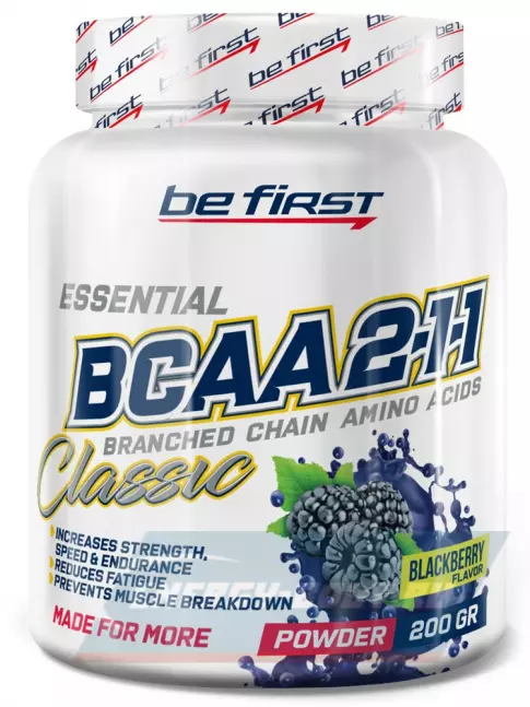 ВСАА Be First BCAA Classic Powder 2:1:1 200 г, Ежевика