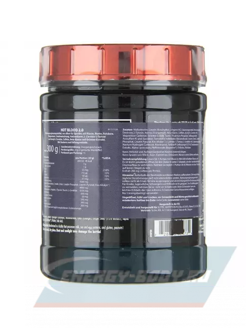 Предтерник Scitec Nutrition Hot Blood 3.0 300 г, Красный апельсин