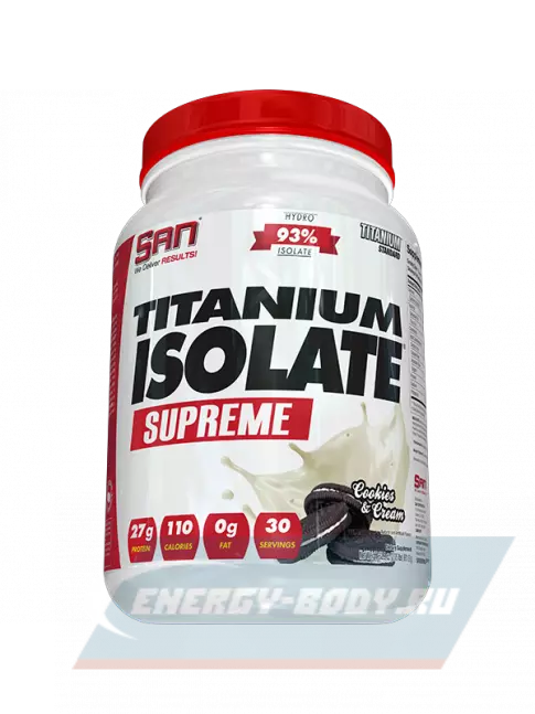  SAN Titanium Isolate Supreme 900 г, Печенье крем