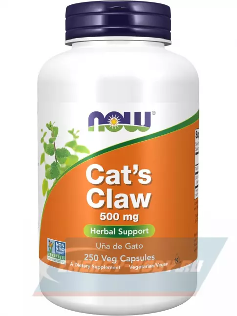  NOW Foods Cat's Claw 500 mg - Кошачий Коготь 250 веган капсул