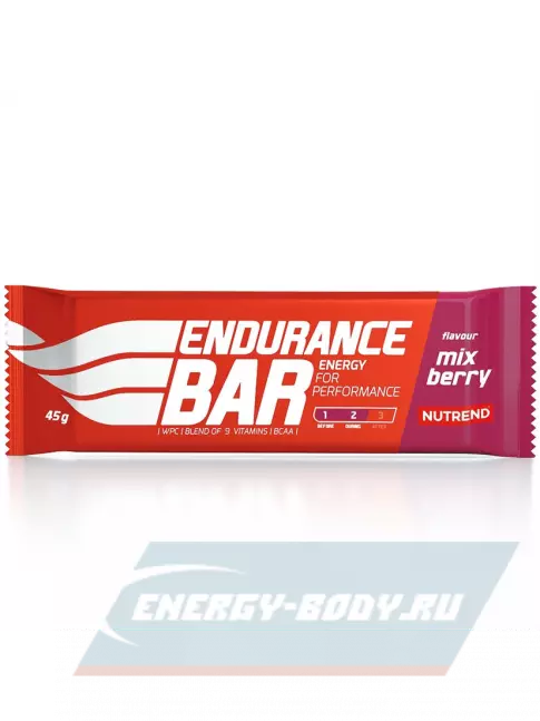 Батончик энергетический NUTREND ENDURANCE BAR 45 г, Ягодный микс